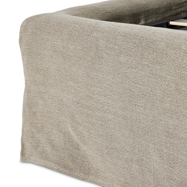 Meryl Slipcover King Bed - Broadway Stone