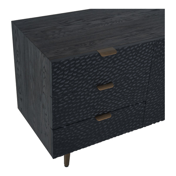 Breu Black Sideboard with Gold Accents