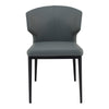 Moe's Delaney Dining Chair Set in Grey Vegan Leather