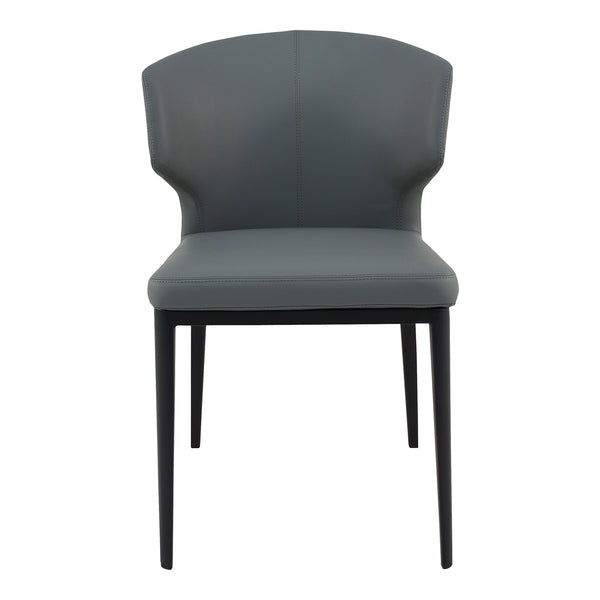 Moe's Delaney Dining Chair Set in Grey Vegan Leather