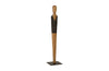 Vested Male Sculpture, Natural/Black Copper, Small