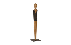 Vested Male Sculpture, Natural/Black Copper, Small
