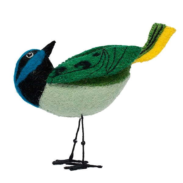 Green Jay, Felt Bird
