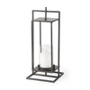 Albus II Small Black Metal Rectangular Table Candle Holder