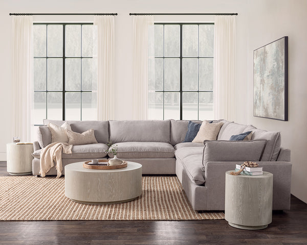 Caplan 5-Piece Modular Sectional in Elite-Gray
