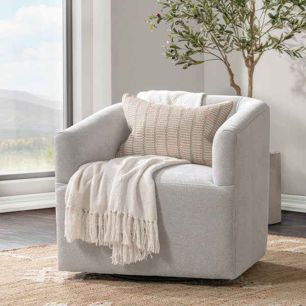 Vernon Swivel Chair in Elite-Gray with 360-Degree Swivel