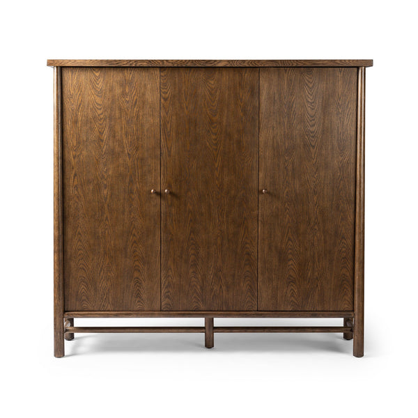 Renaud 3-Door Cabinet - Dark Toasted Oak Veneer