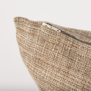 Jacklyn Brown Linen Square Decorative Pillow Cover