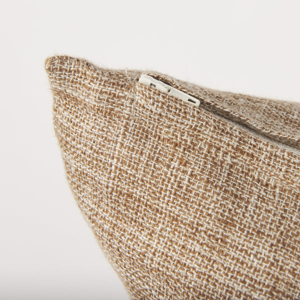 Jacklyn Brown Linen Square Decorative Pillow Cover