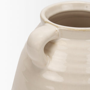 Tryna Small Beige w/ Matte Brown Ceramic Vase