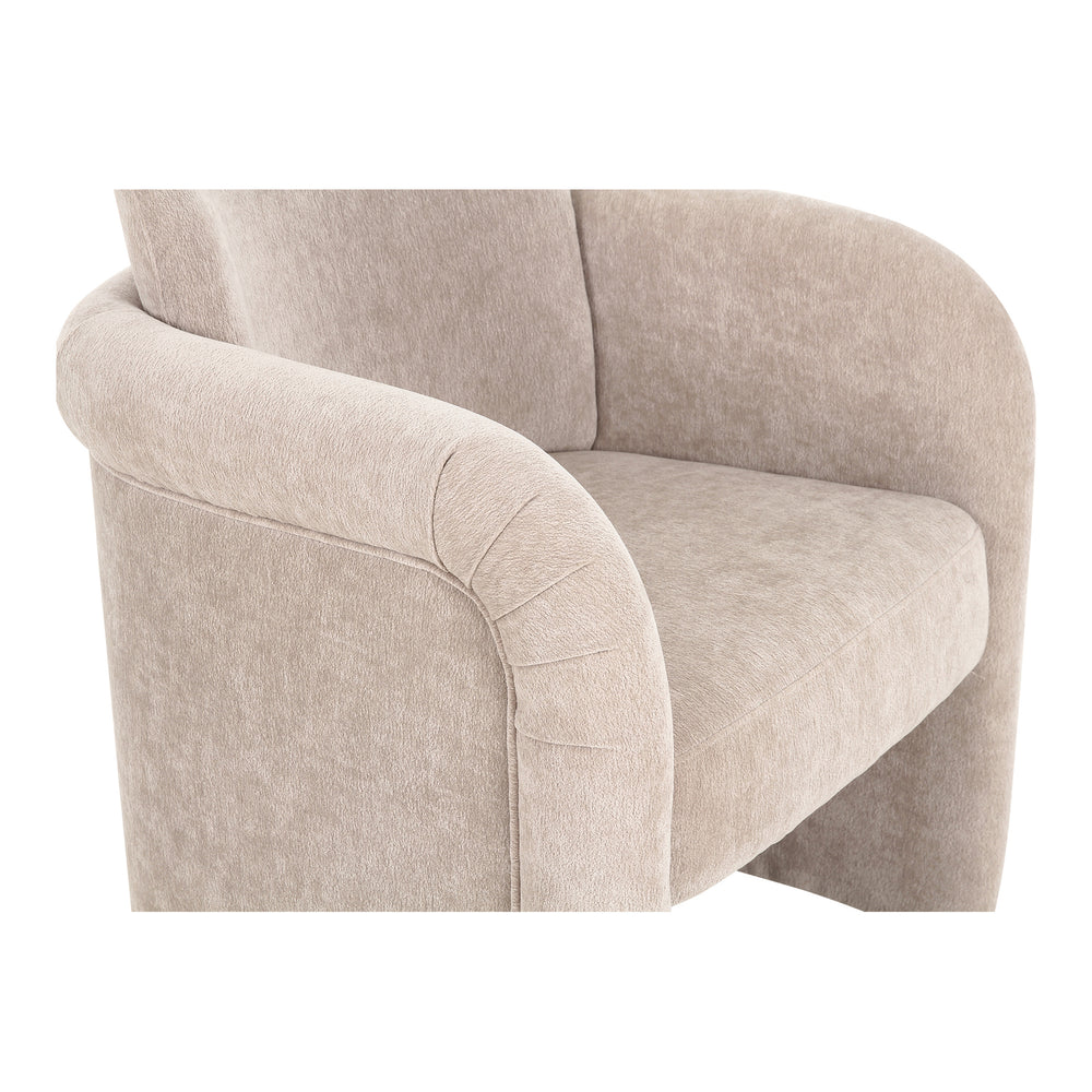 Moe's Mesto Rolling Dining Chair in Taupe