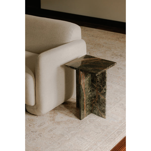 Moe's Blair Accent Table in Rainforest Green Marble