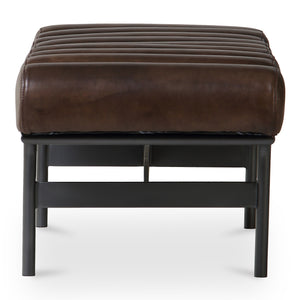Moe's Harrison Dark Brown Leather Bench