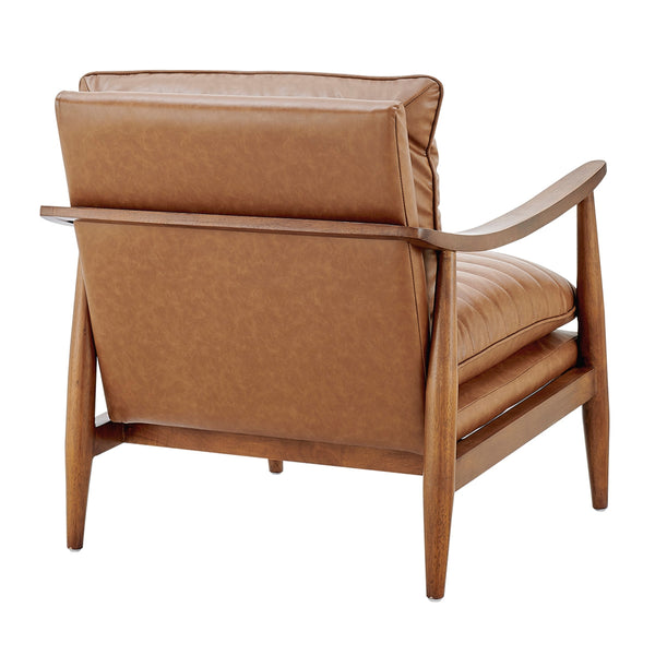 Edmond PU Accent Arm Chair, Vintage Cider