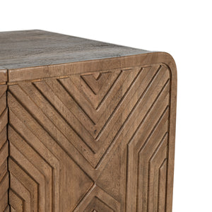 Holmes Mango Wood Bar Cabinet - Artisan Brown