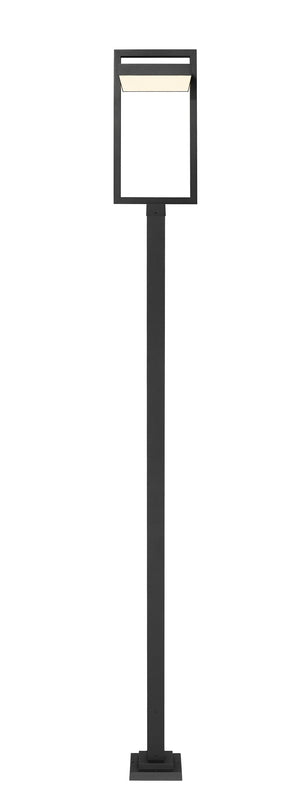 Luttrel 1 Light Outdoor Post Mounted Fixture in Black Finish
