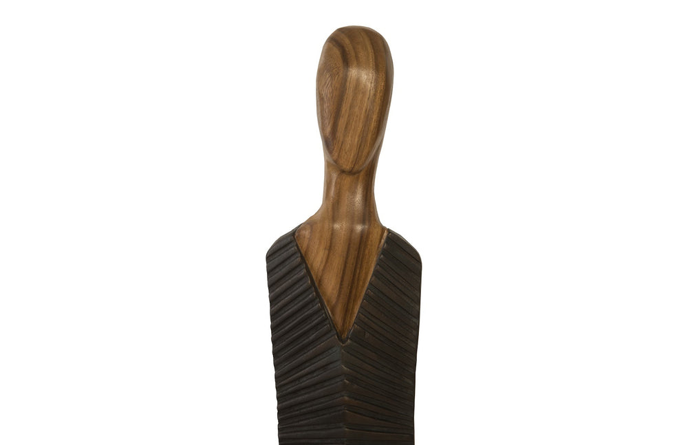 Vested Male Sculpture, Natural/Black Copper, MD