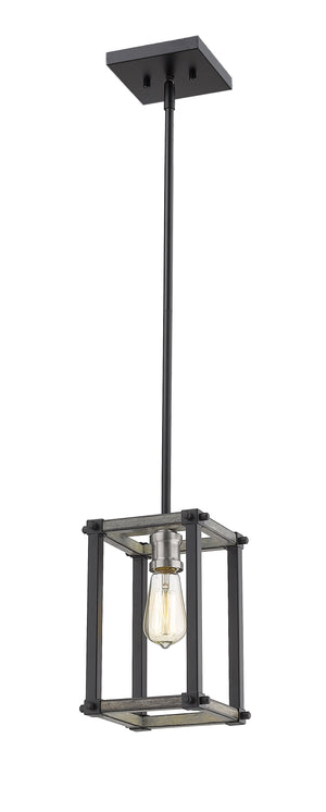Kirkland 1 Light Mini Pendant in Ashen Barnboard Finish