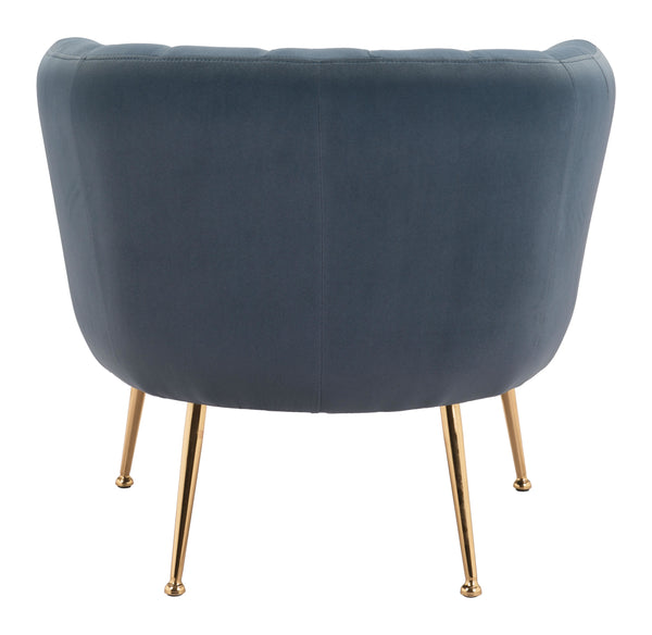 Deco Accent Chair Gray & Gold