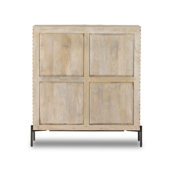 Raffael Bar Cabinet In Carvd Stonewash Grey