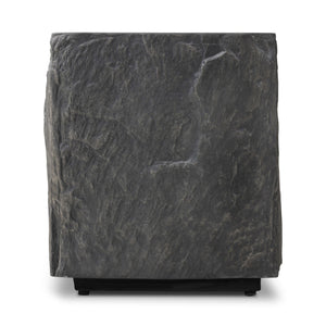 Lucius End Table In Smooth Black Concrete