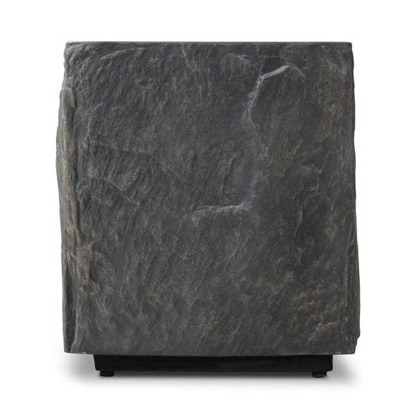 Lucius End Table In Smooth Black Concrete