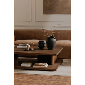 Casey Large Coffee Table in Dark Brown Oak