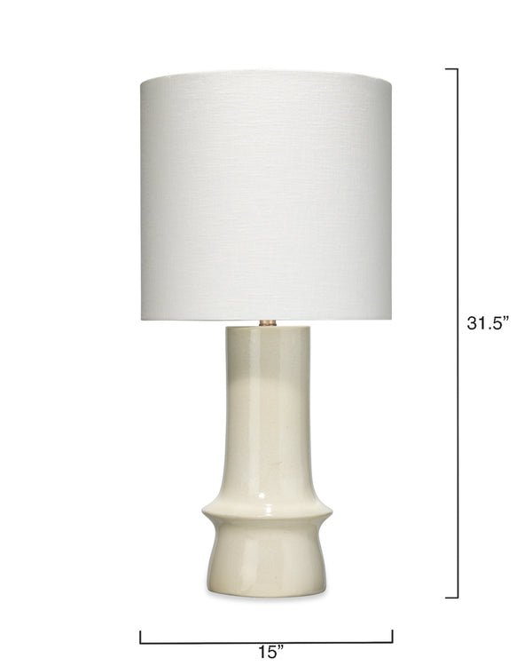 Crest Ceramic Table Lamp with Linen Shade