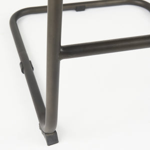 Berbick 43" Total Height Black Leather w/ Iron Frame Bar Stool