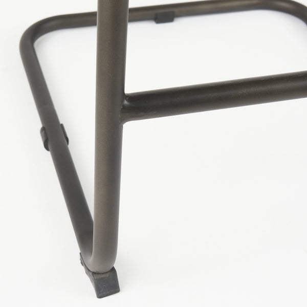 Berbick 43" Total Height Black Leather w/ Iron Frame Bar Stool