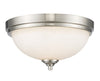 Bordeaux 2 Light Flush Mount  in Brushed Nickel Finish