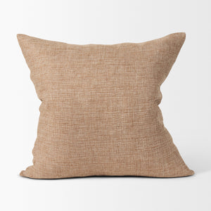 Jacklyn Brown Linen Square Decorative Pillow Cover