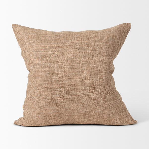Jacklyn Brown Linen Square Decorative Pillow Cover