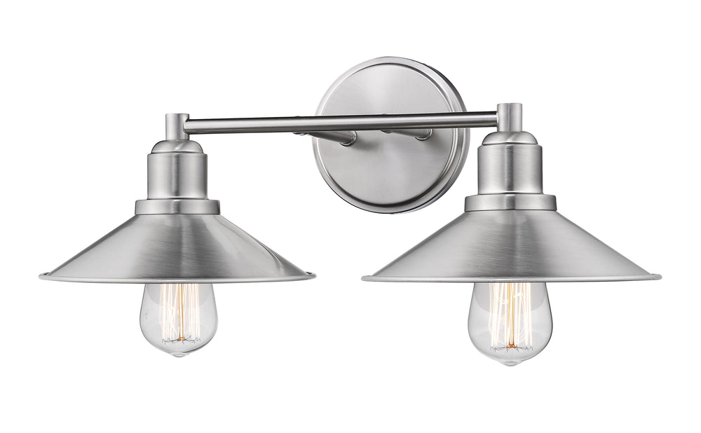 Casa 2 Light Vanity in Brushed Nickel Finish
