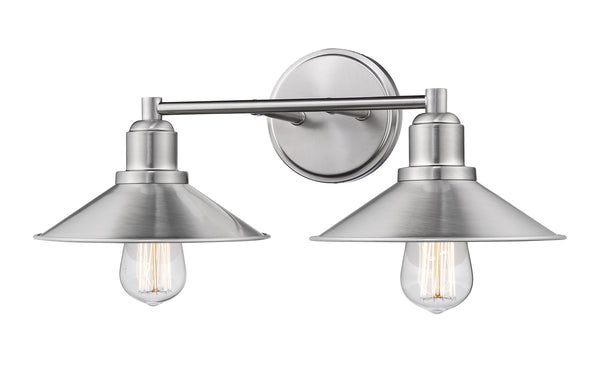 Casa 2 Light Vanity in Brushed Nickel Finish
