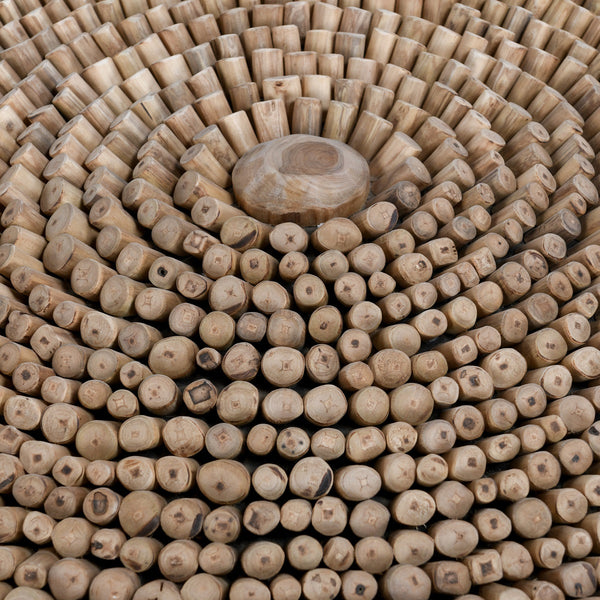 Cyrus Solid Wood Coffee Table - Natural/Black