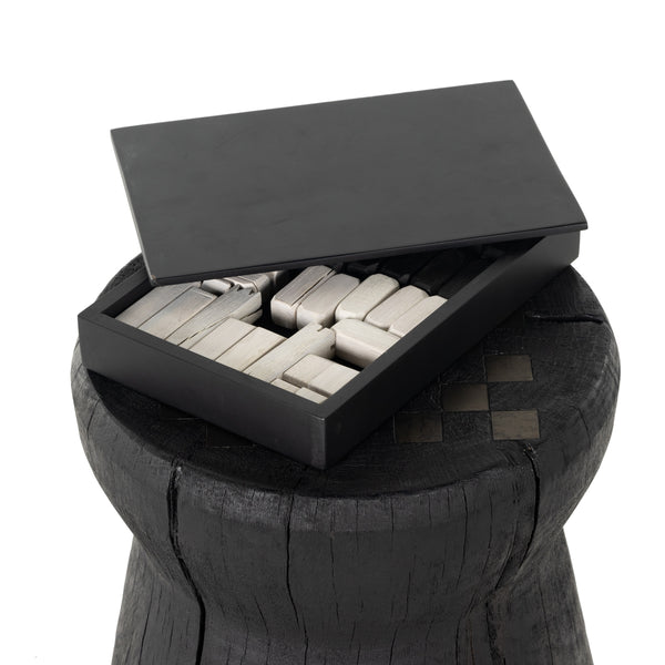 Chess Table In Carbonized Black