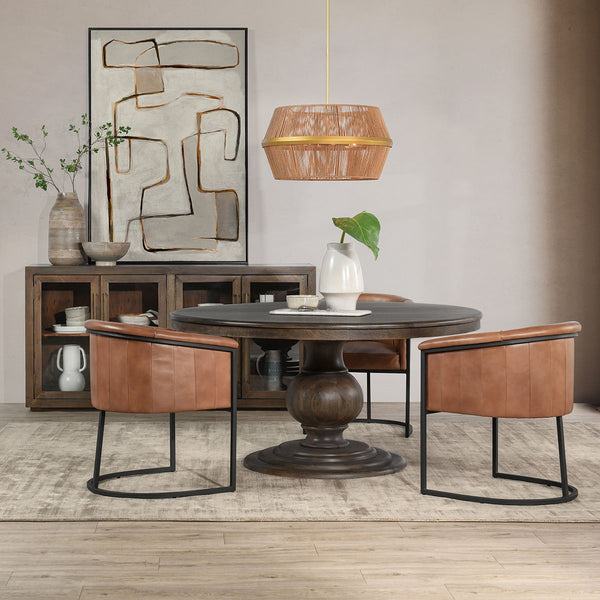 Brookside Solid Wood Round Dining Table