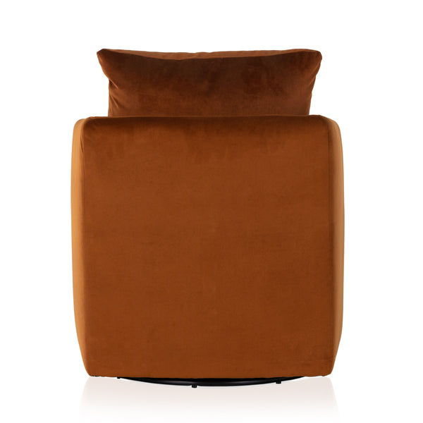 Whittaker Swivel Chair In Bleecker Rust