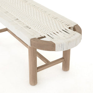 Sumner Outdoor Bench In Washed Brown