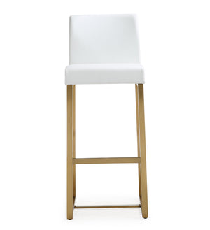 Denmark White Gold Steel Barstool (Set of 2)