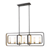 Aideen 7 Light Island/Billiard in Bronze Gold Finish