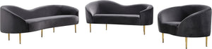 Bradford Chair In Grey Velvet