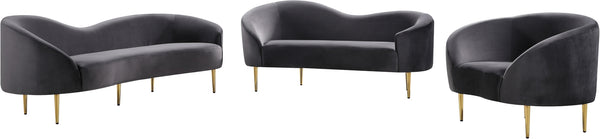 Bradford Chair In Grey Velvet