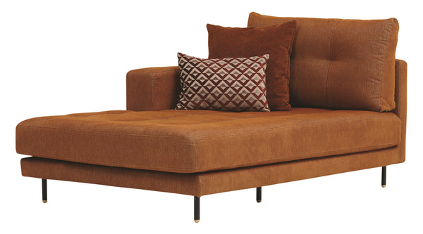 Arte Chaise Sectional  Left Hand Facing in Orange 