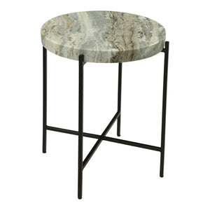 Moe's Cirque Accent Table Light Brown Marble