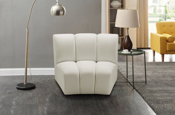 Lynda Modular Chair In Cream Velvet