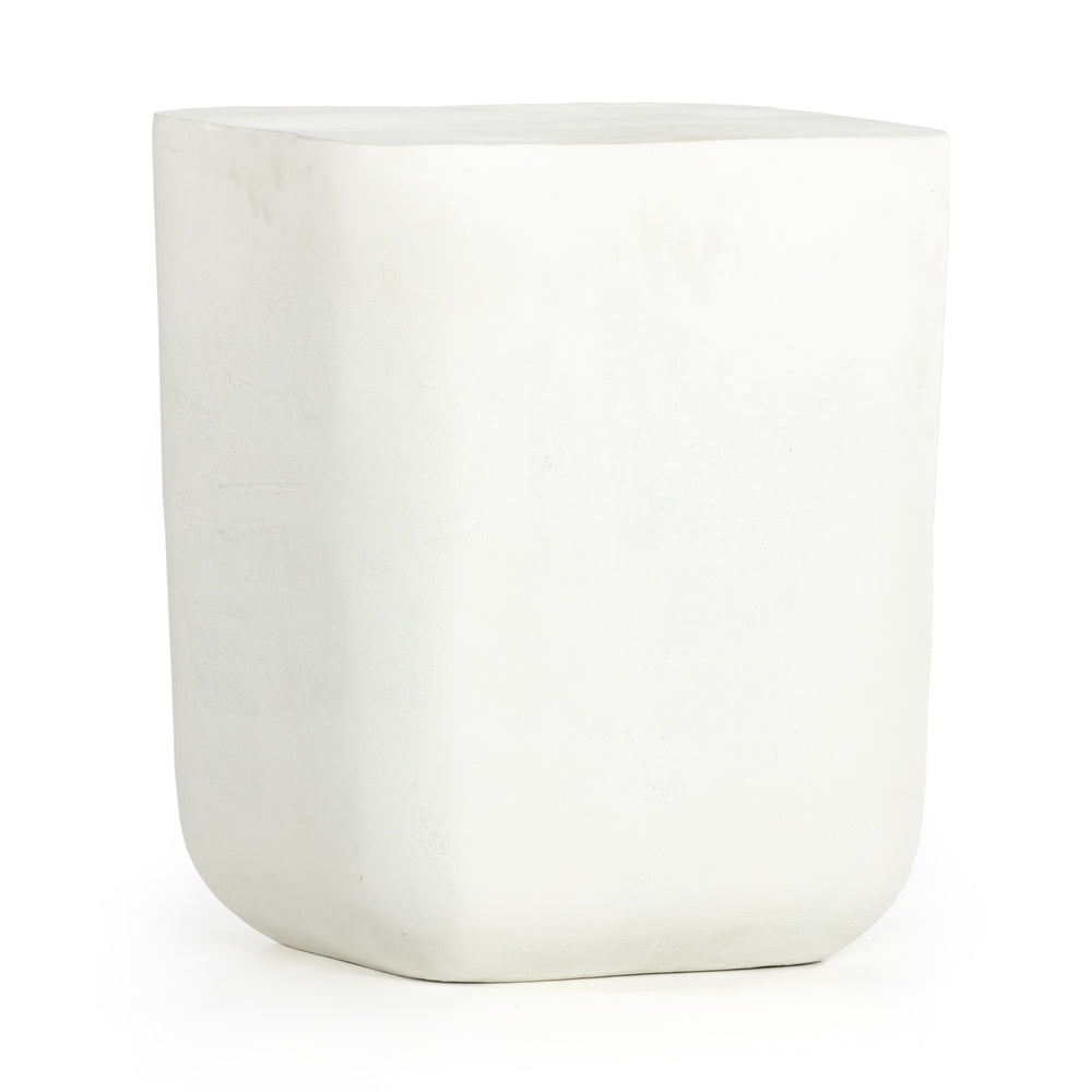 Basil Outdoor Square Drink Table In Mat Wht