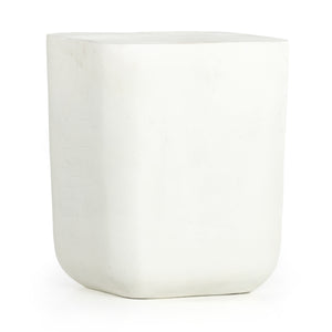 Basil Outdoor Square Drink Table In Mat Wht