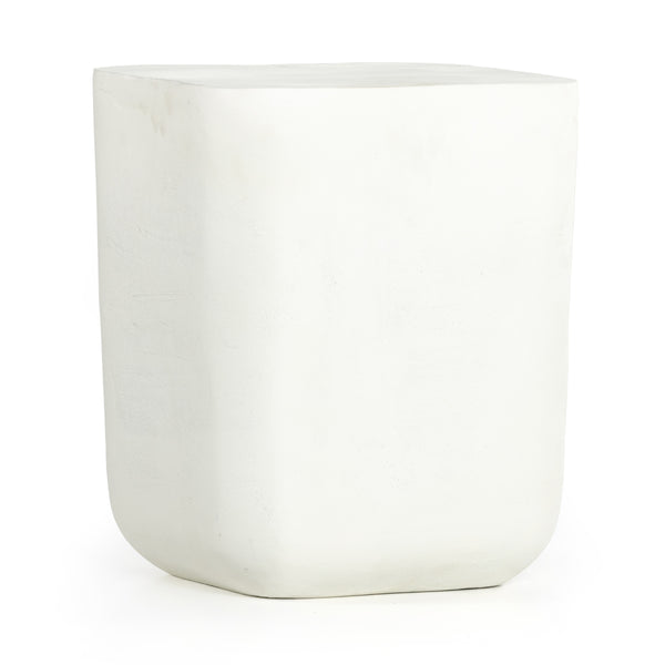 Basil Outdoor Square Drink Table In Mat Wht